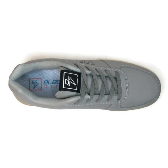 Electric Styles LED Shoes Women's Light Up Glow Sneakers gray Lo Top Bolt EDM - Picture 3 of 14